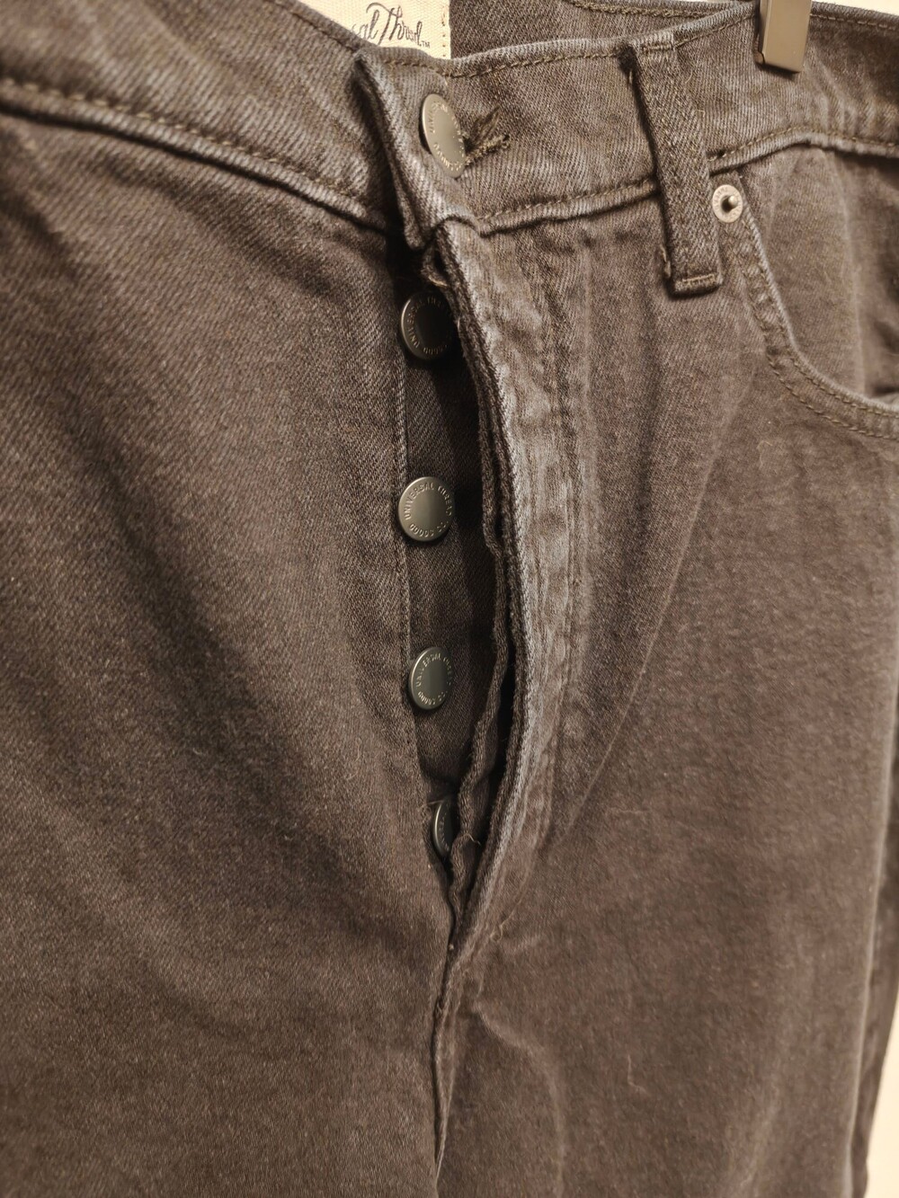 Universal Thread Highest Straight Black Jeans Size 16 Button Fly - Picture 2 of 4